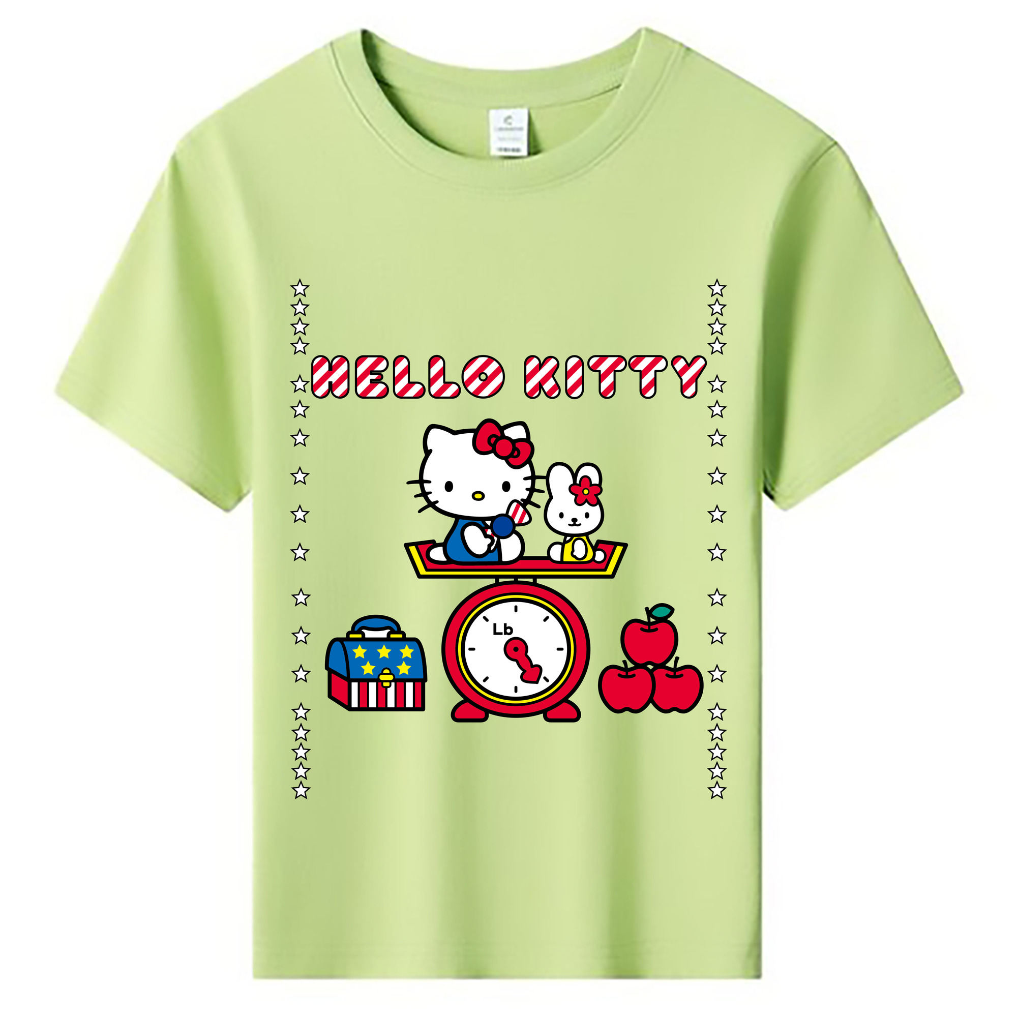 （画像用） Hello Kitty ハローキティ 綿100％キッズTシャツ（フロントプリント）